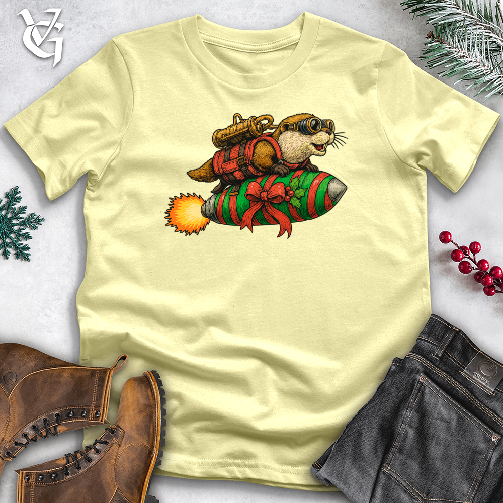 Otter Christmas Rocket Tee