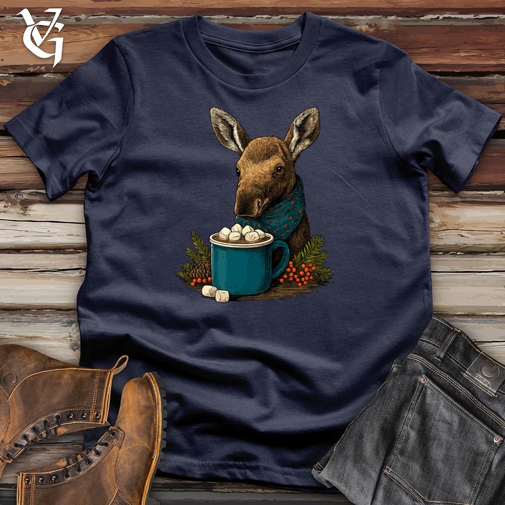 Autumn Moose With Hot Coffee Softstyle Tee