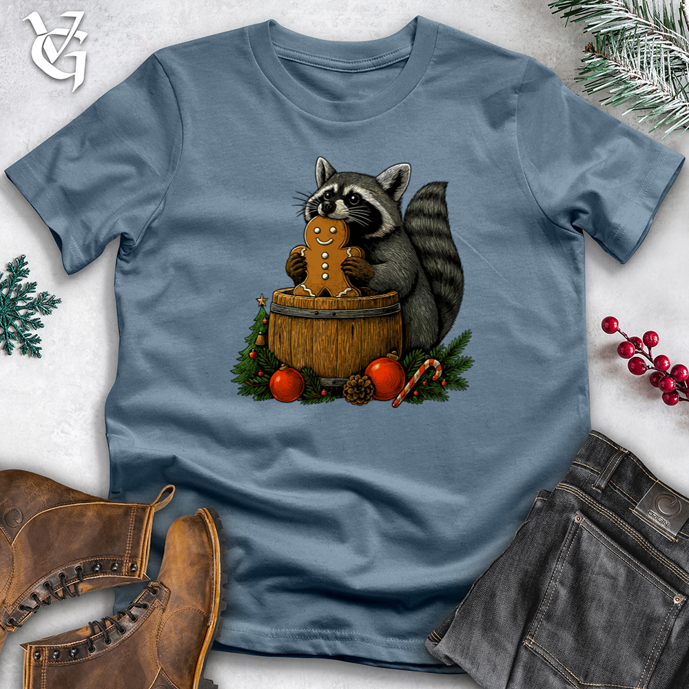 Raccoon Eating Christmas Cookie Tee