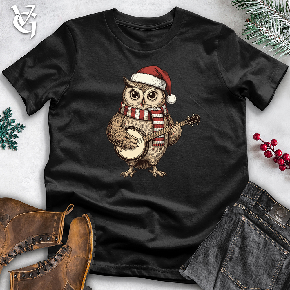 Christmas Musician Owl Softstyle Tee