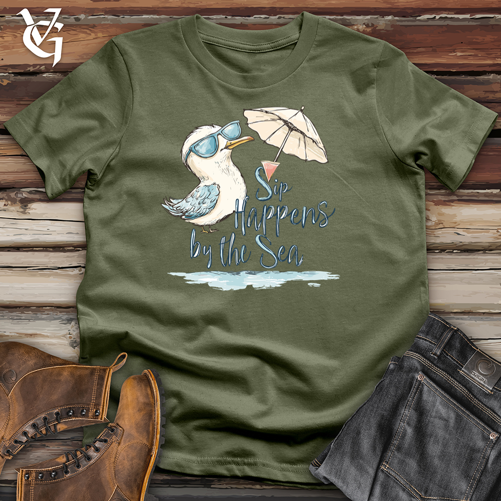Sip Happens By The Sea Softstyle Tee