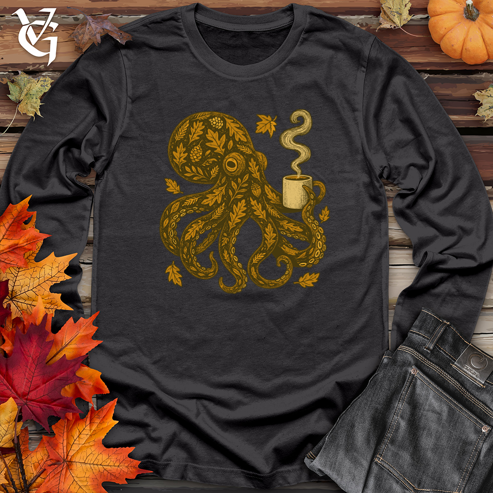 Octopus Fall Pattern Long Sleeve Tee