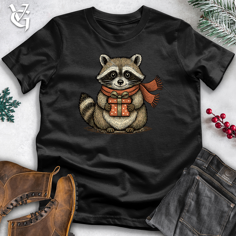 Raccoon with Christmas Gift Tee
