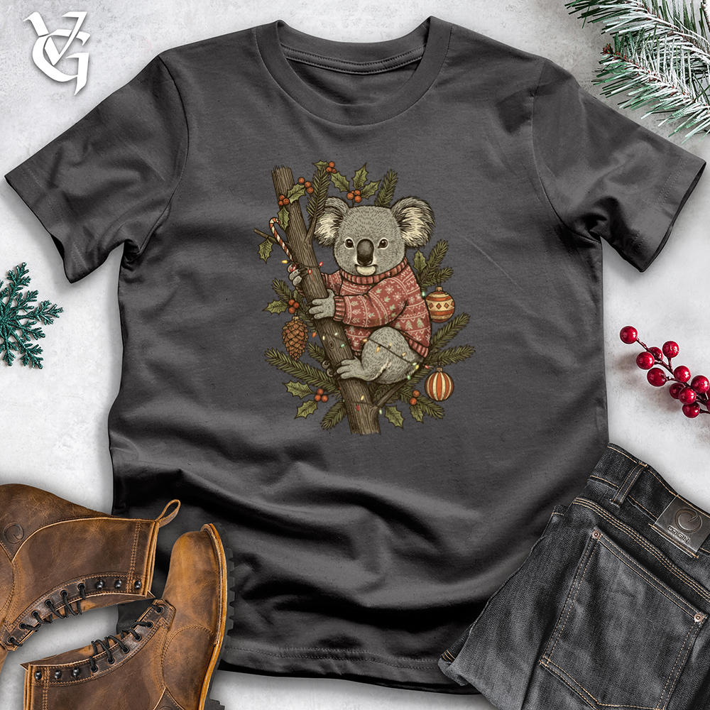 Koala With Christmas Tree Softstyle Tee