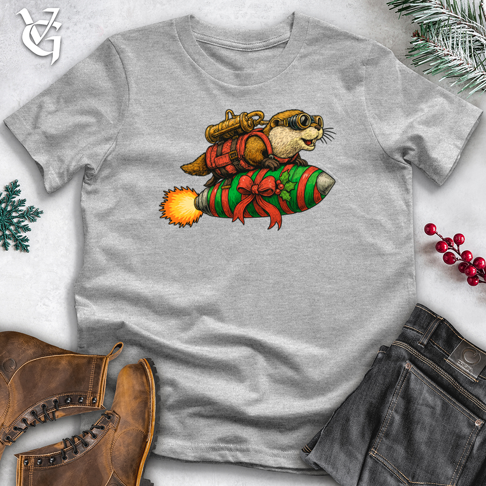 Otter Christmas Rocket Tee