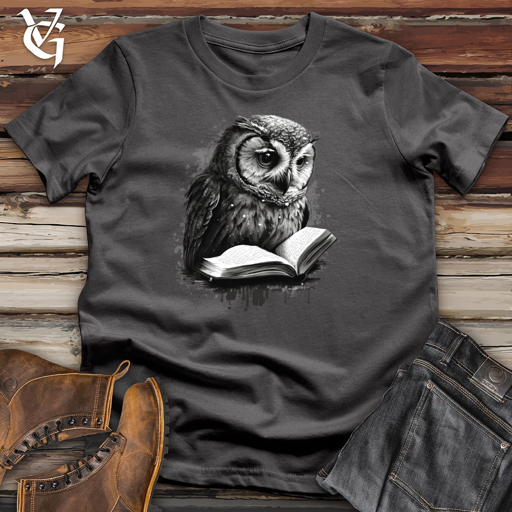 Owl Reading Book Tee