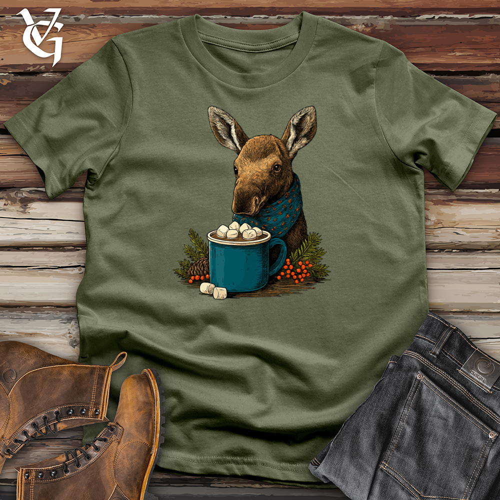 Autumn Moose With Hot Coffee Softstyle Tee