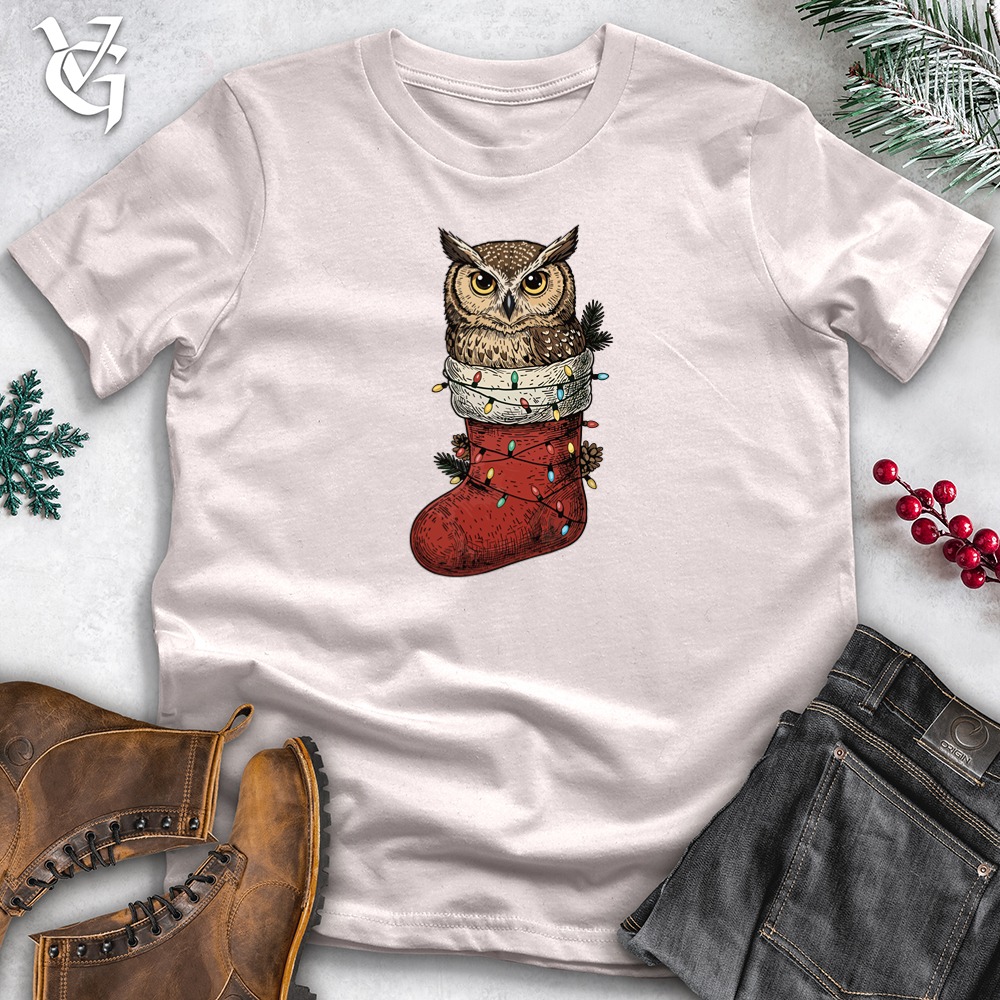 Owl Inside Santa's Sock Softstyle Tee