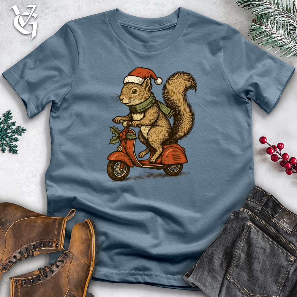 Christmas Squirrel Riding Scoot Tee