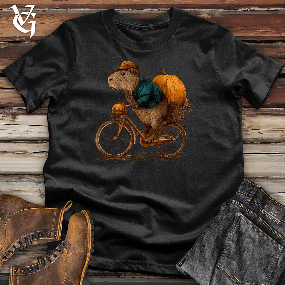 Capybara Pumpkin Biker Softstyle Tee