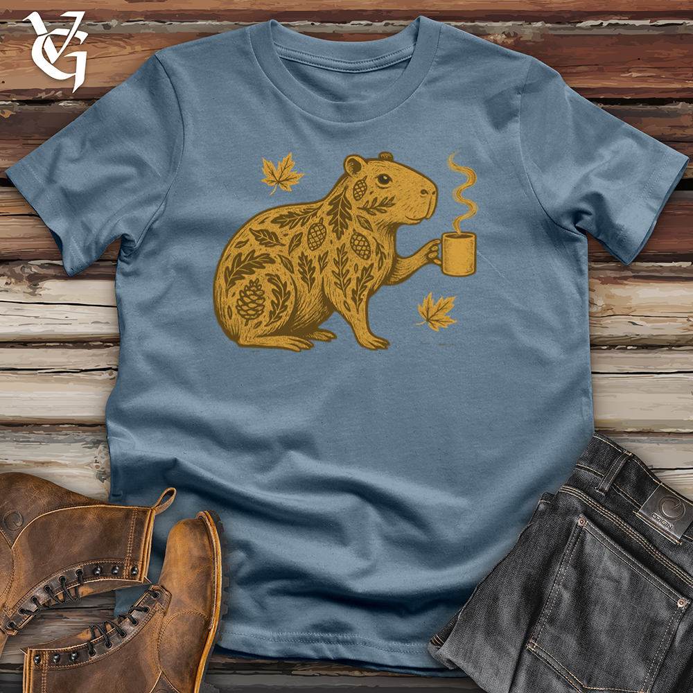 Autumn Pattern Capybara Softstyle Tee