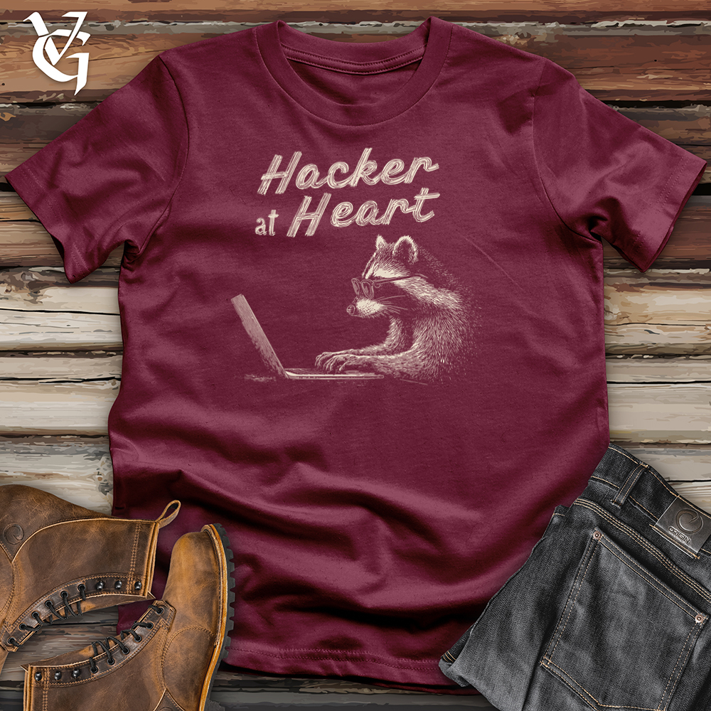 Hacker at Heart Raccoon Softstyle Tee