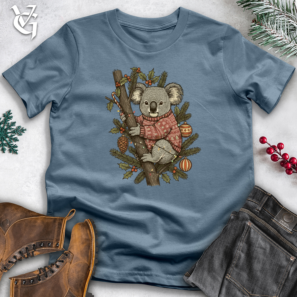 Koala With Christmas Tree Tee