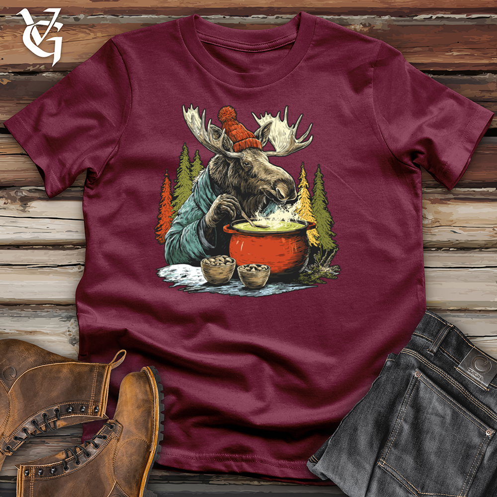 Moose Drinking Soup Softstyle Tee