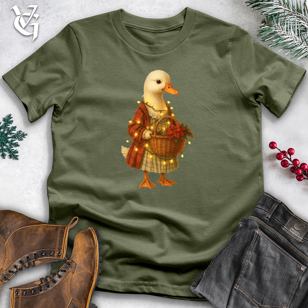 Duck With Christmas Lights Softstyle Tee