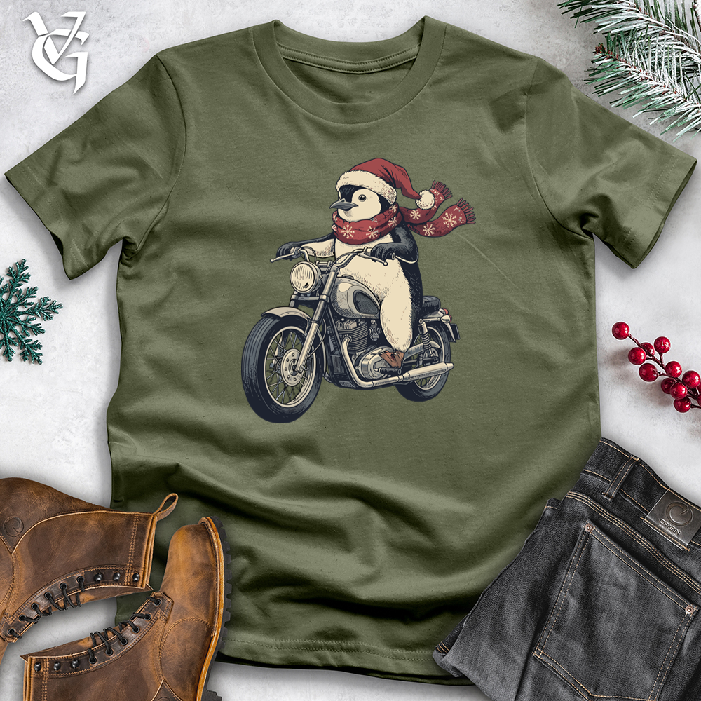 Penguin Riding Bike Softstyle Tee