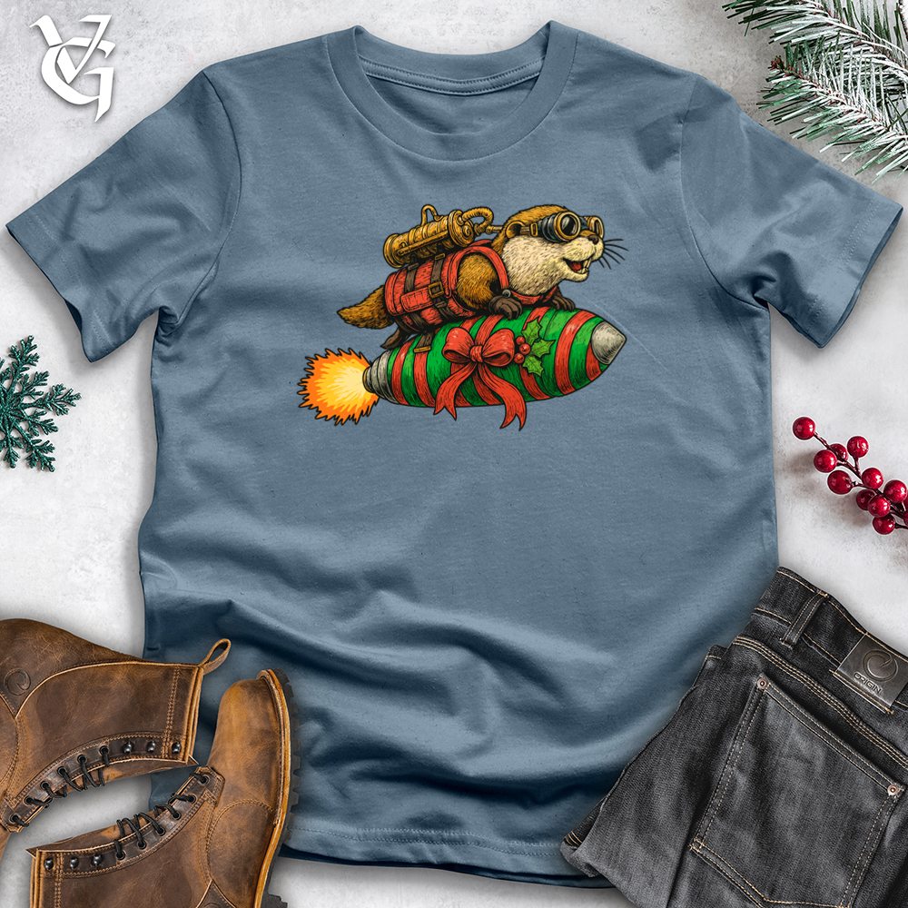 Otter Christmas Rocket Tee