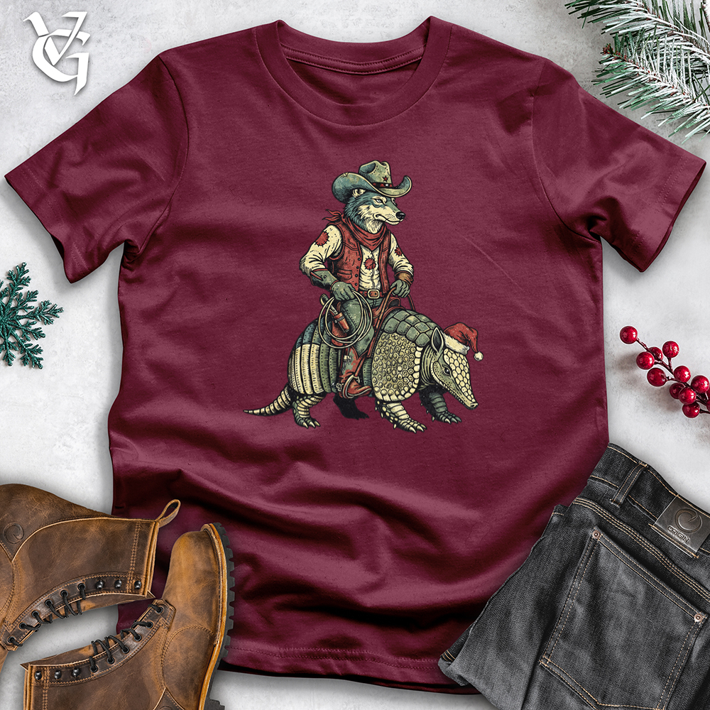 Christmas Wolf With Armadillo Softstyle Tee