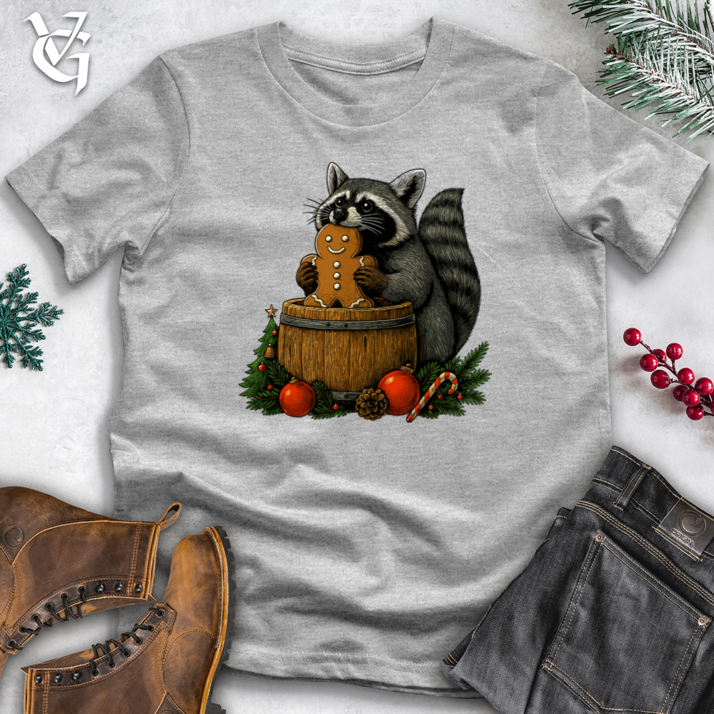 Raccoon Eating Christmas Cookie Tee