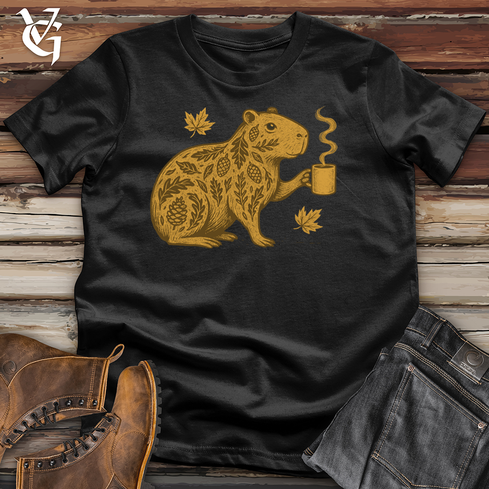 Autumn Pattern Capybara Softstyle Tee