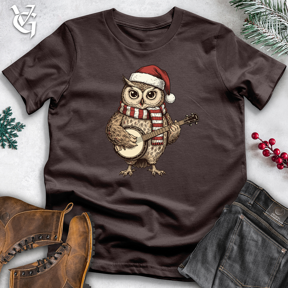 Christmas Musician Owl Softstyle Tee
