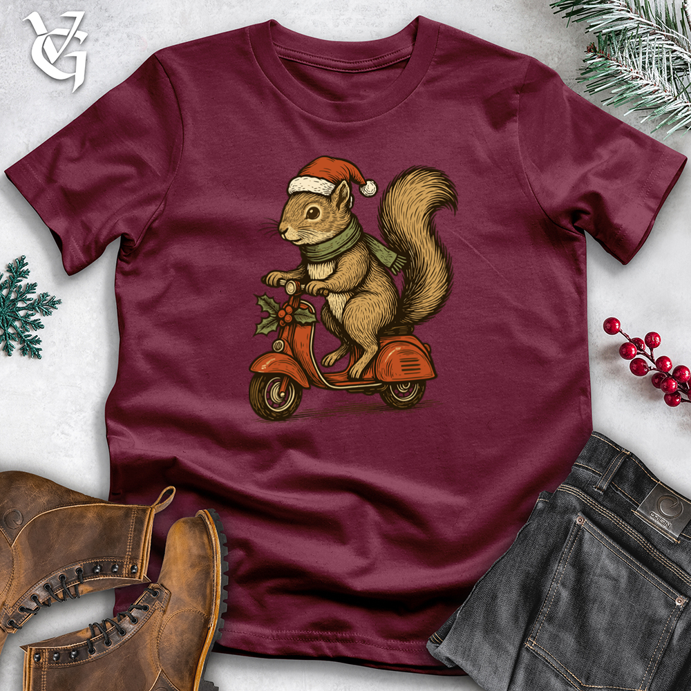 Christmas Squirrel Riding Scoot Tee
