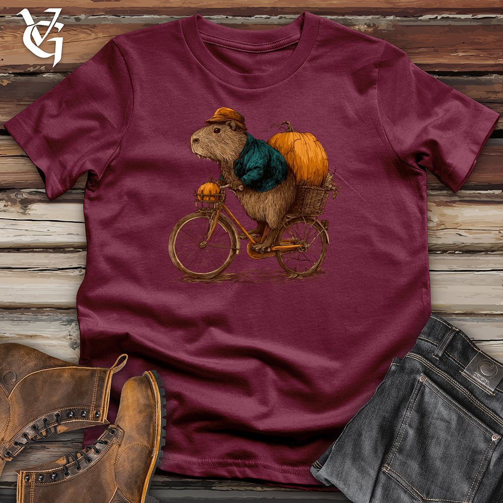 Capybara Pumpkin Biker Softstyle Tee