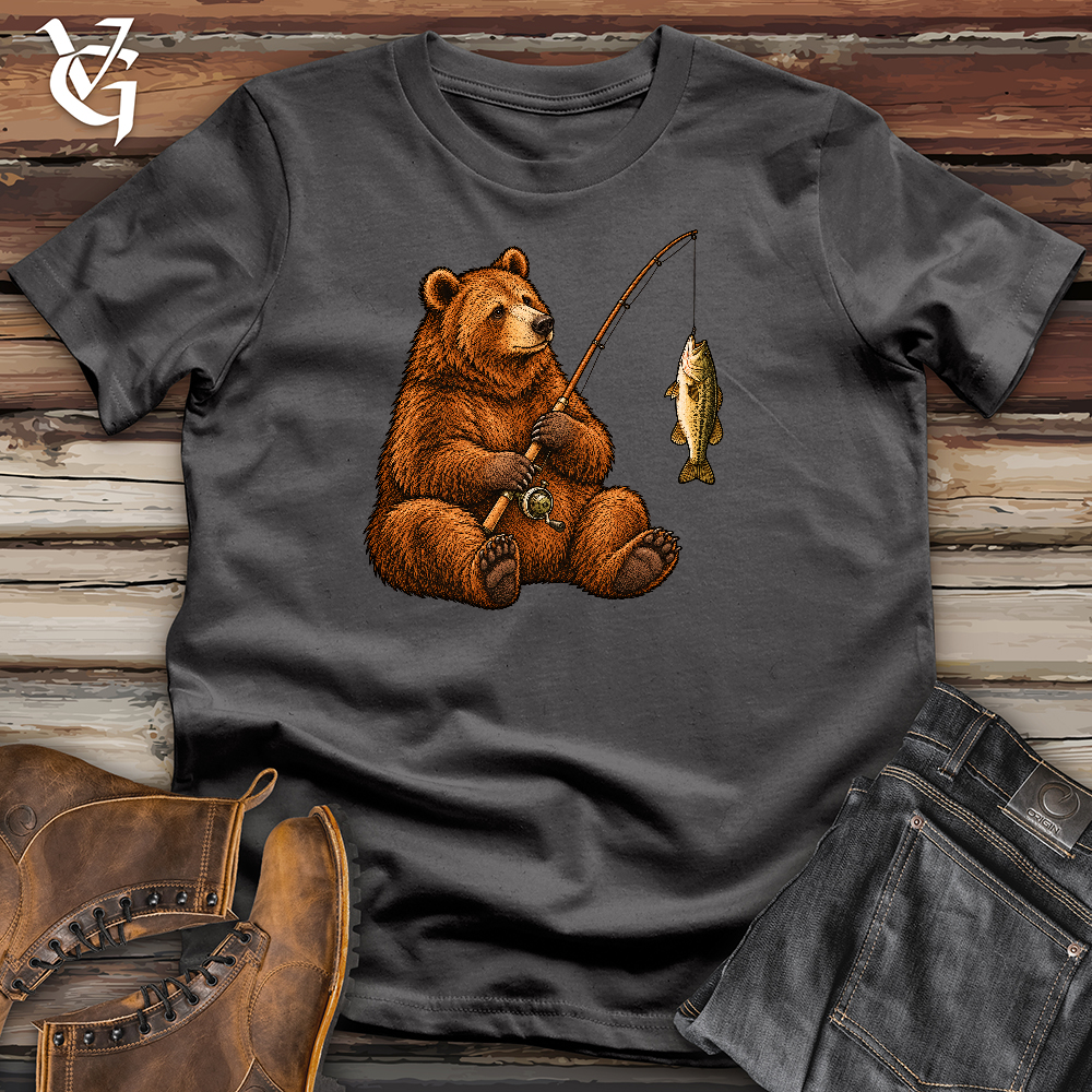 Seated Bear Fishing Softstyle Tee