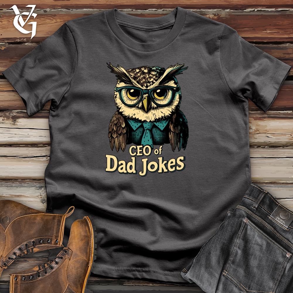 Ceo of Dad Jokes Owl Softstyle Tee