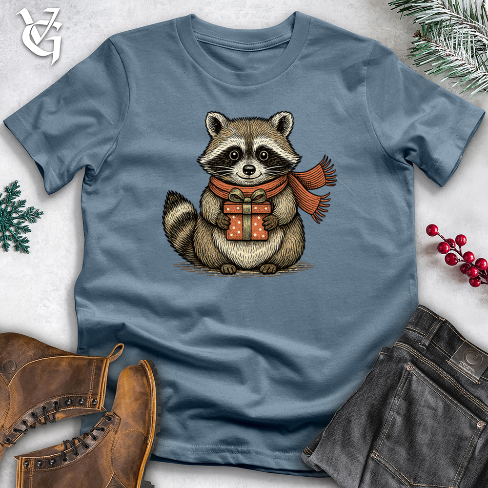 Raccoon with Christmas Gift Tee