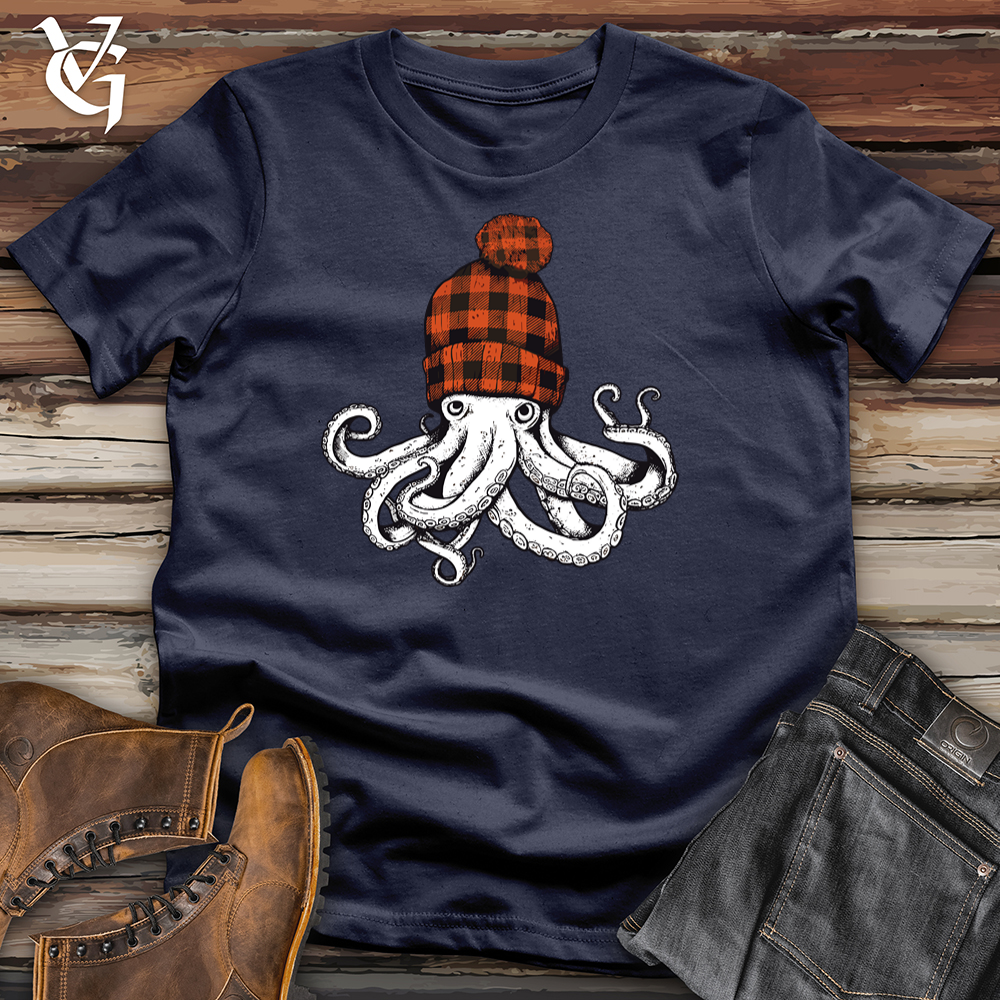 Octopus Plaid Beanie Softstyle Tee