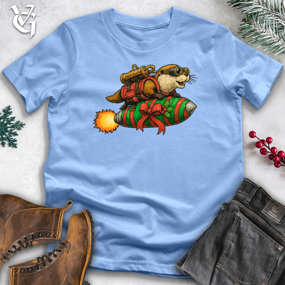 Otter Christmas Rocket Tee