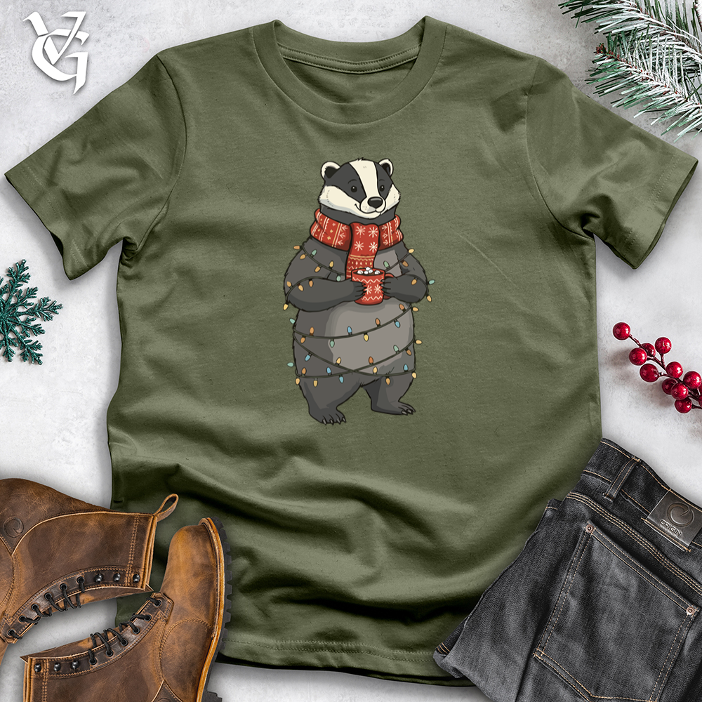 Christmas Badger Hot Coffee Tee