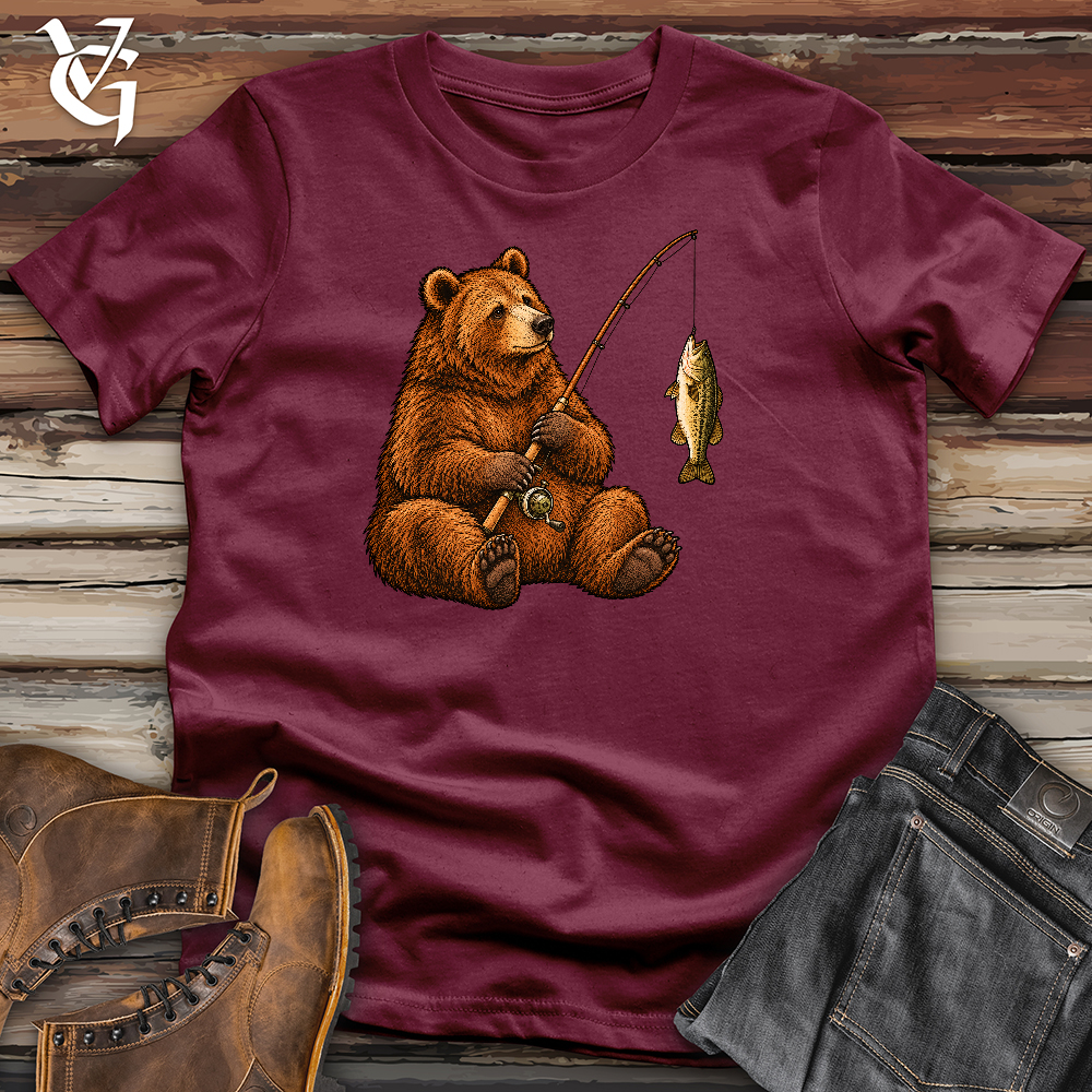 Seated Bear Fishing Softstyle Tee