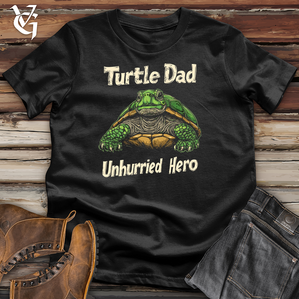 Turtle Dad Unhurried Hero Softstyle Tee