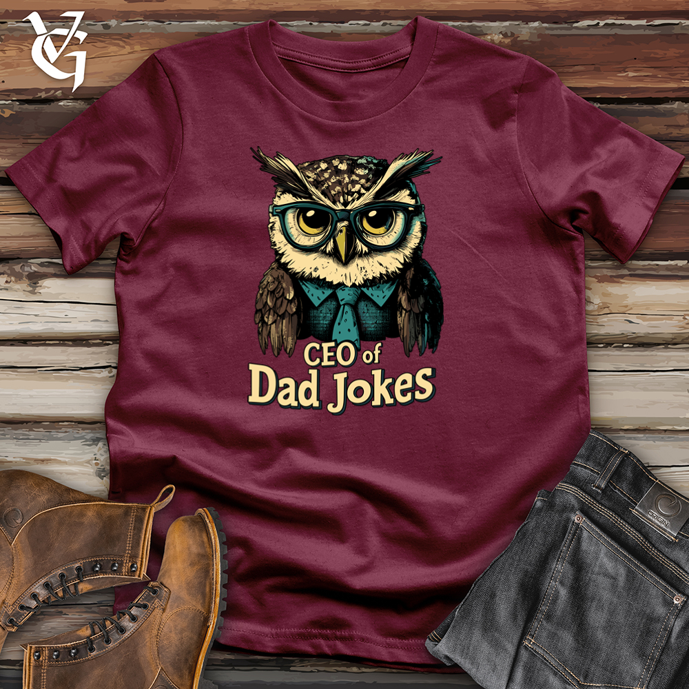 Ceo of Dad Jokes Owl Softstyle Tee
