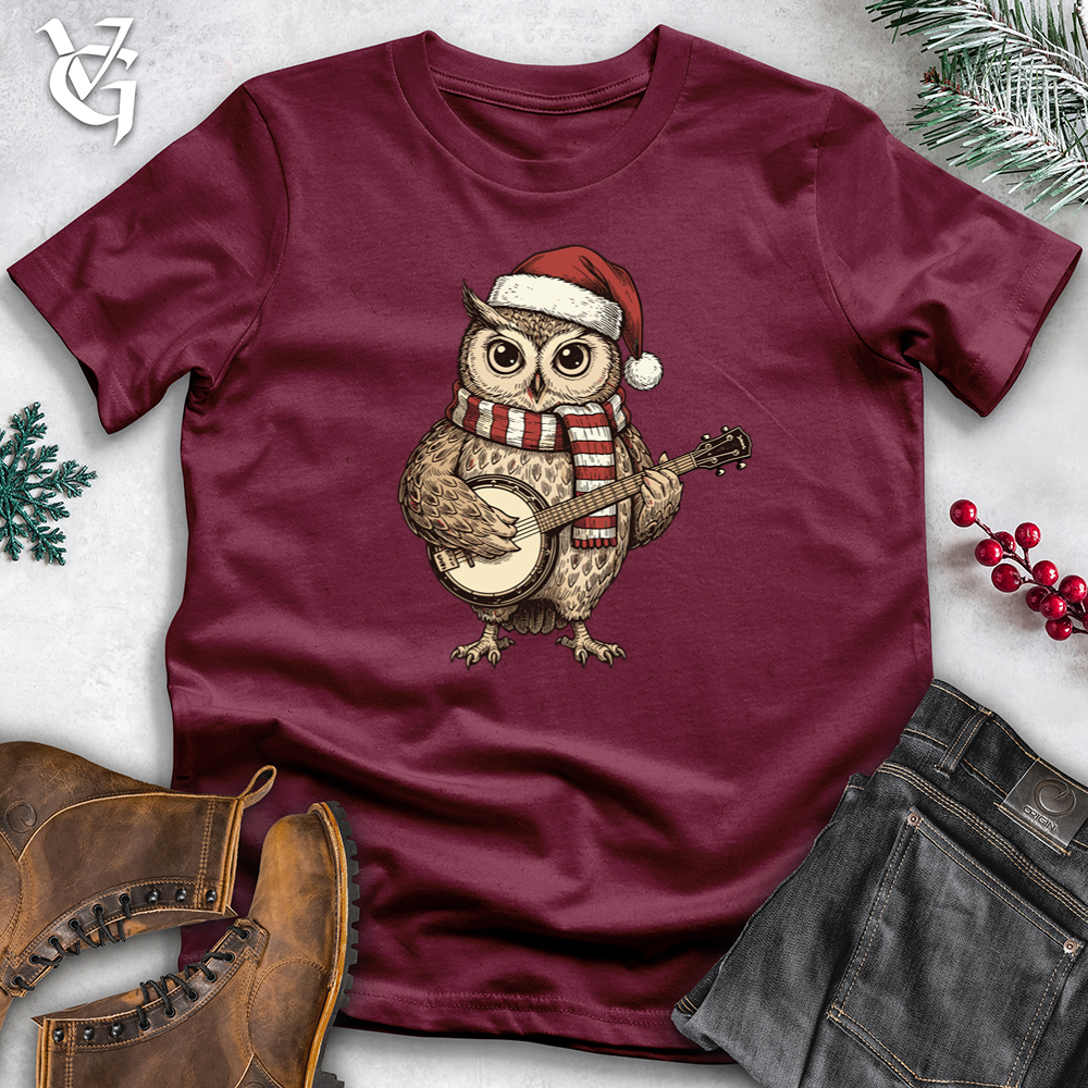 Christmas Musician Owl Softstyle Tee