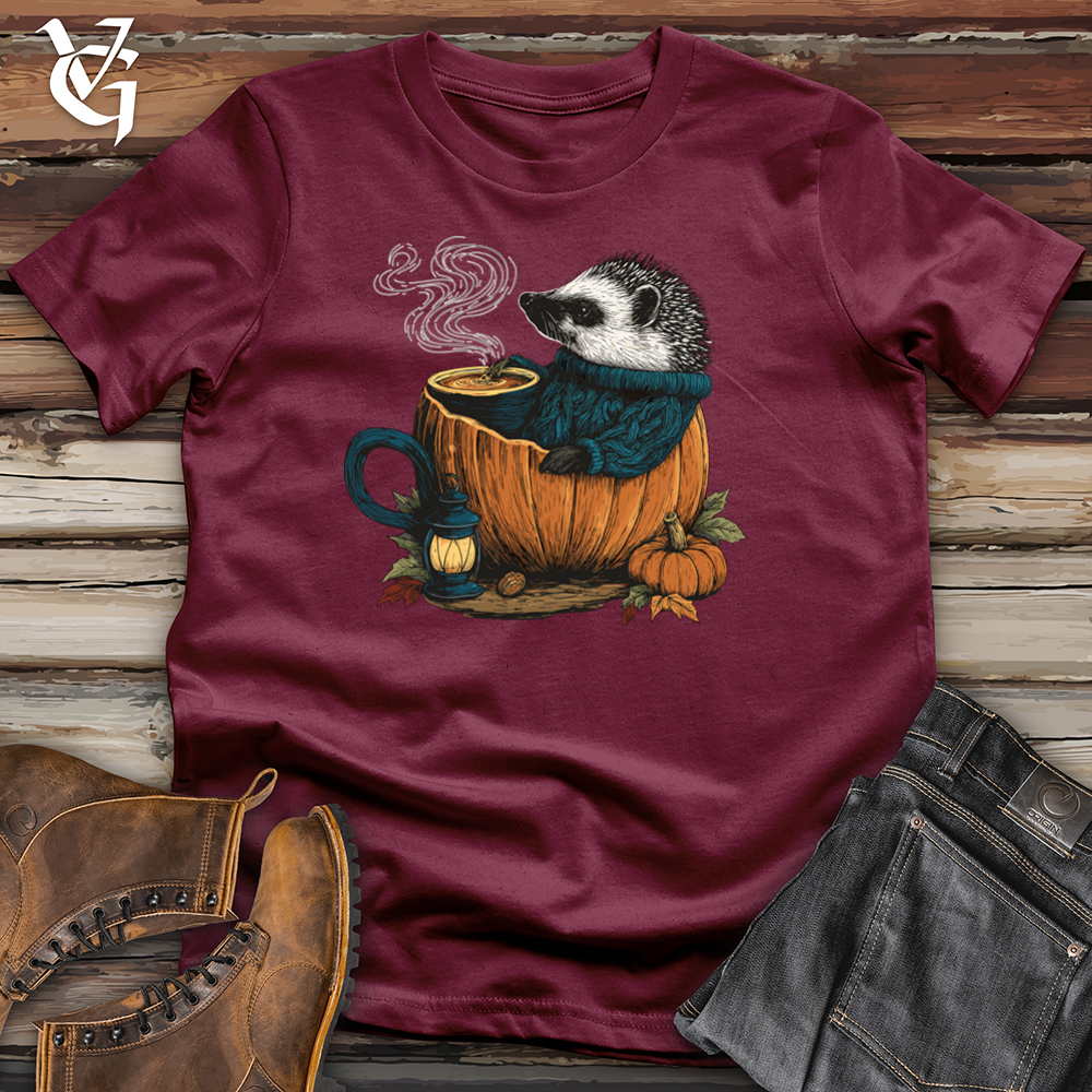 Hedgehog Pumpkin Latte Lounge Softstyle Tee