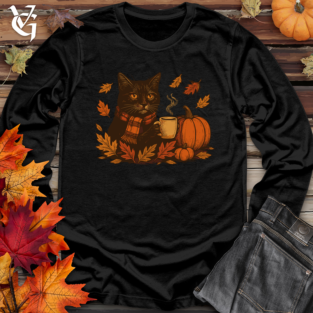 Black Cat Fall Long Sleeve Tee
