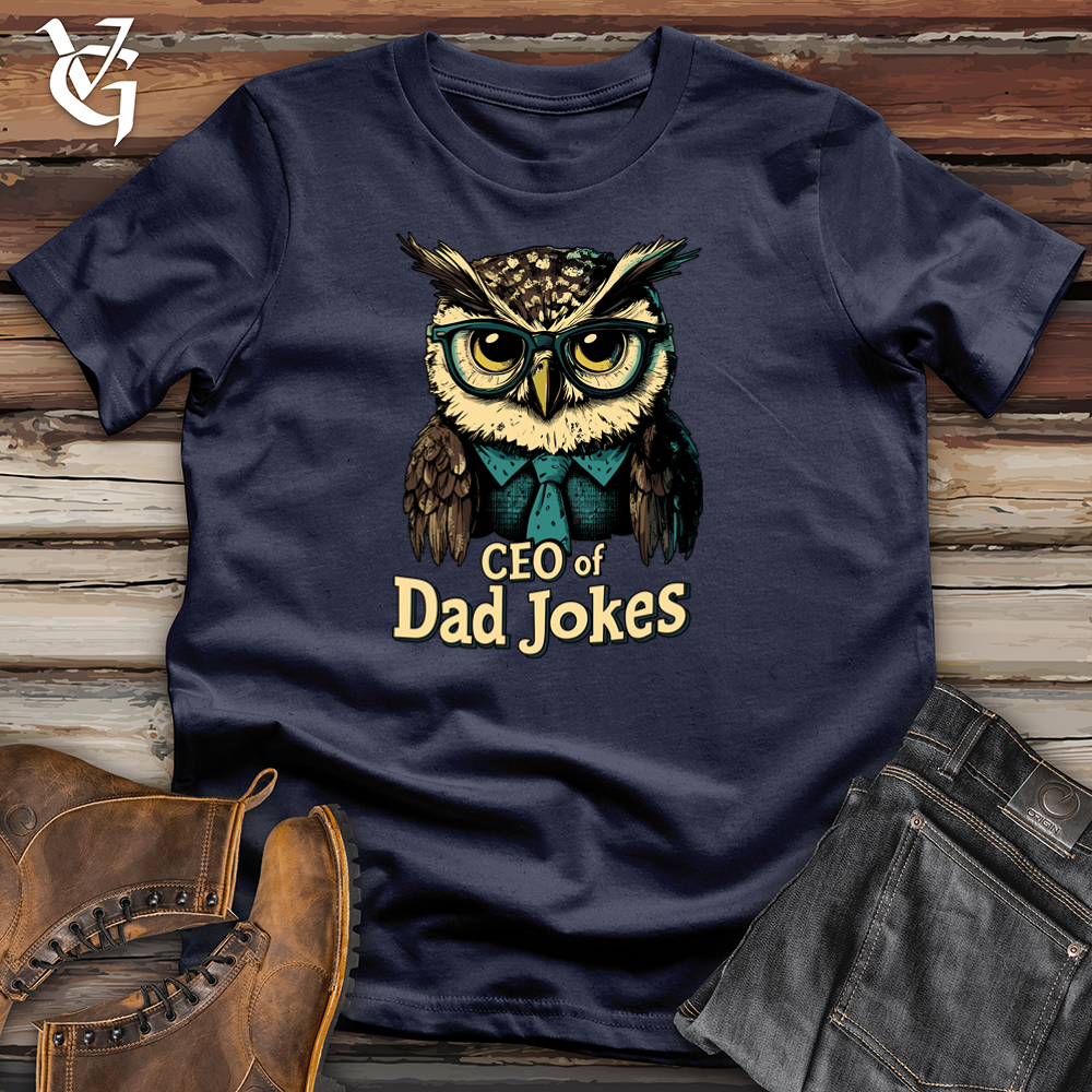 Ceo of Dad Jokes Owl Softstyle Tee