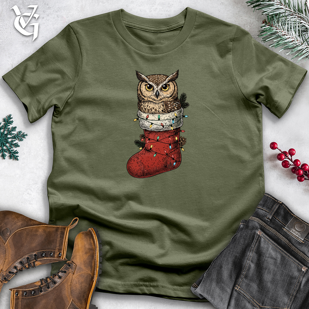 Owl Inside Santa's Sock Softstyle Tee