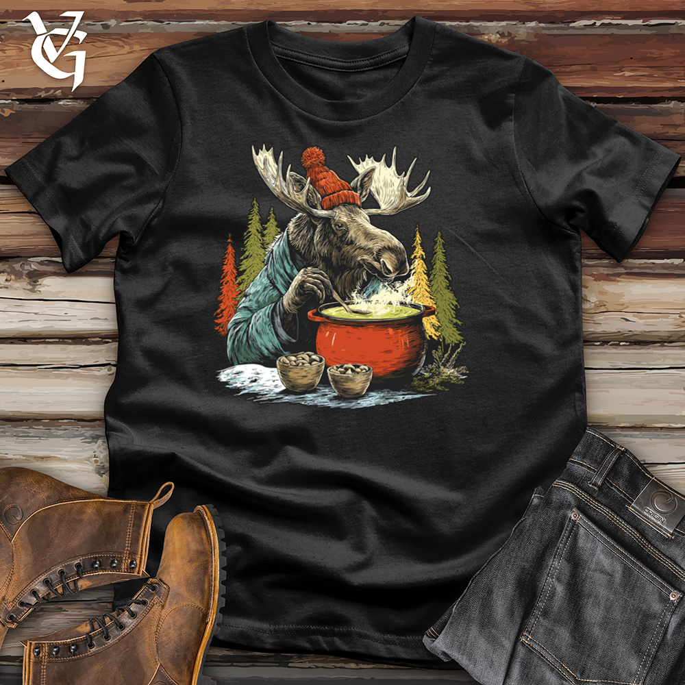 Moose Drinking Soup Softstyle Tee