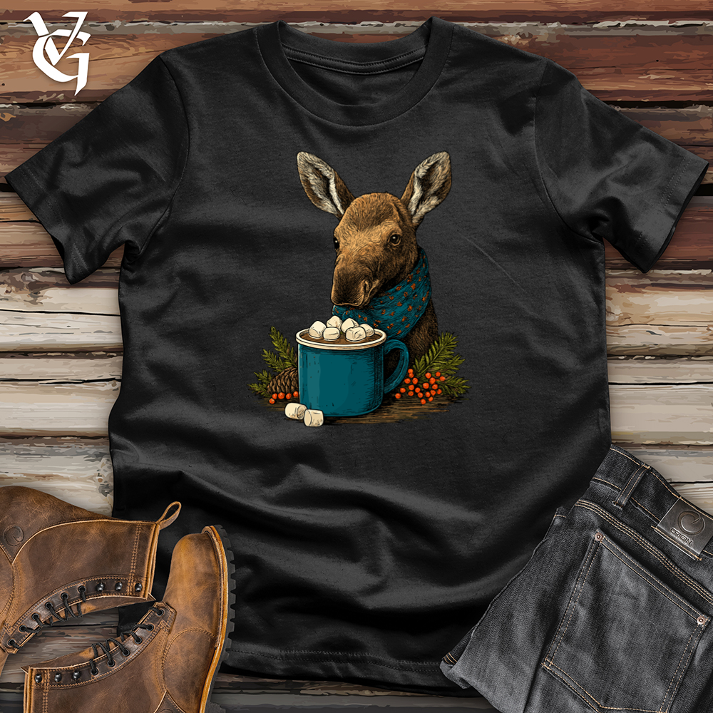 Autumn Moose With Hot Coffee Softstyle Tee