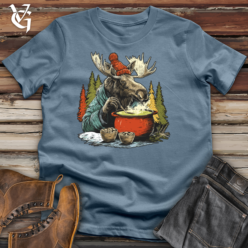 Moose Drinking Soup Softstyle Tee