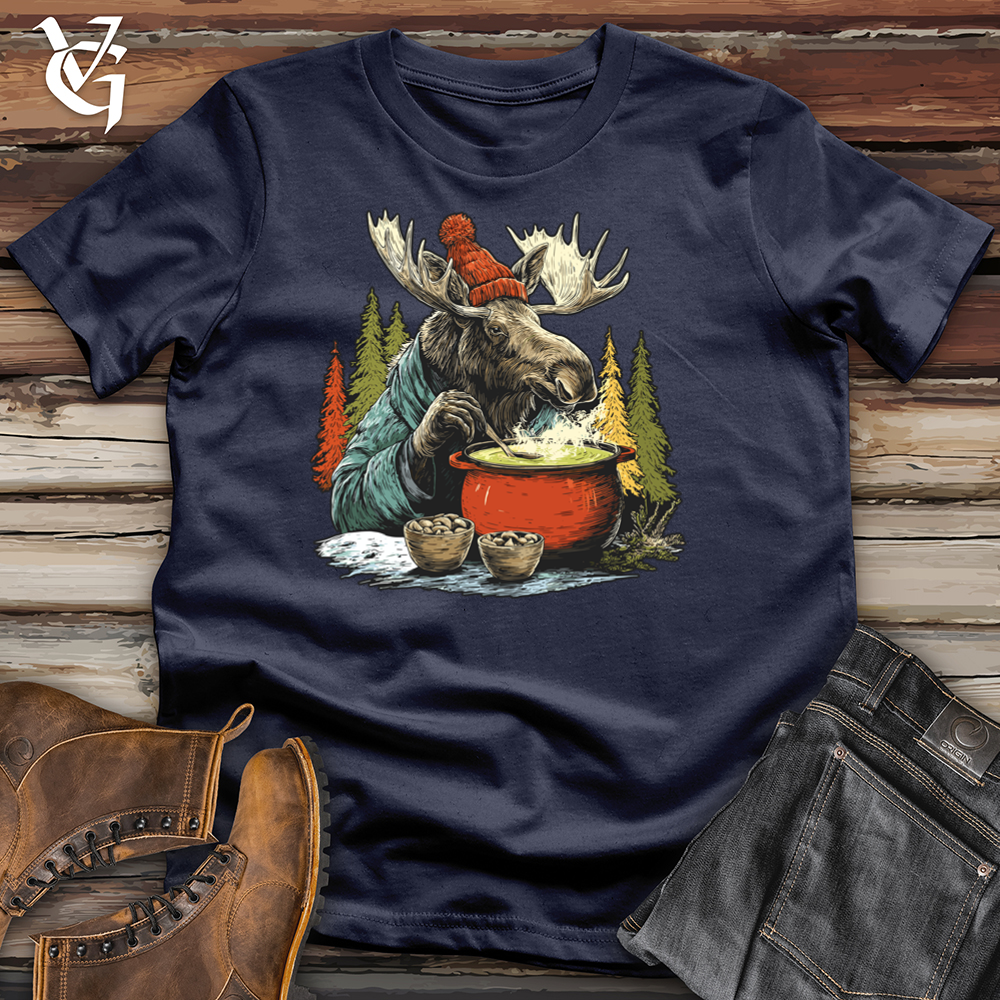 Moose Drinking Soup Softstyle Tee