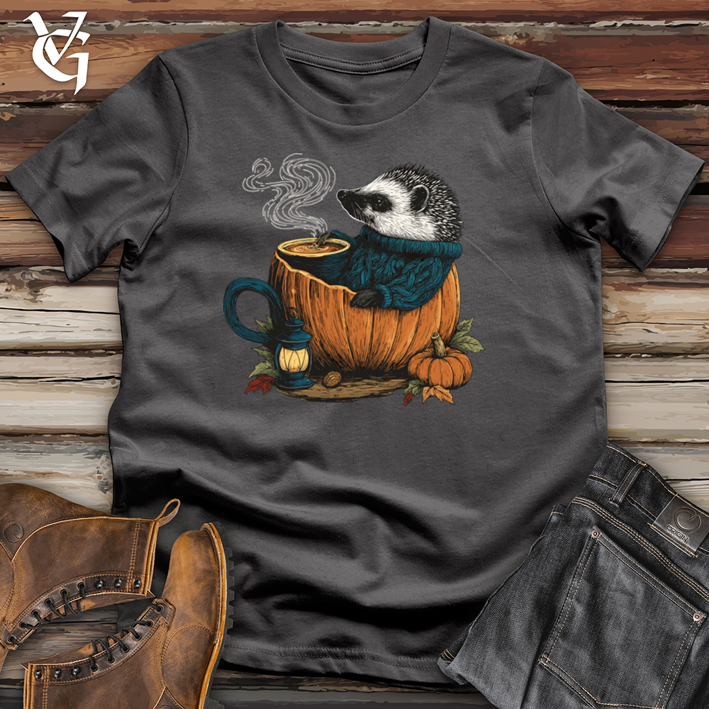 Hedgehog Pumpkin Latte Lounge Softstyle Tee