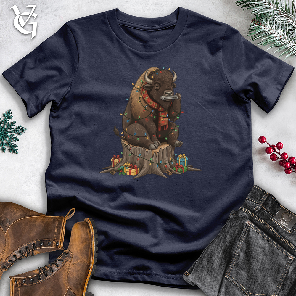 Bison Playing Harmonica Softstyle Tee