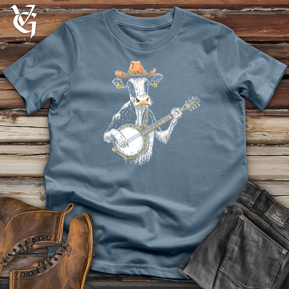 Cow Banjo Cowboy Softstyle Tee