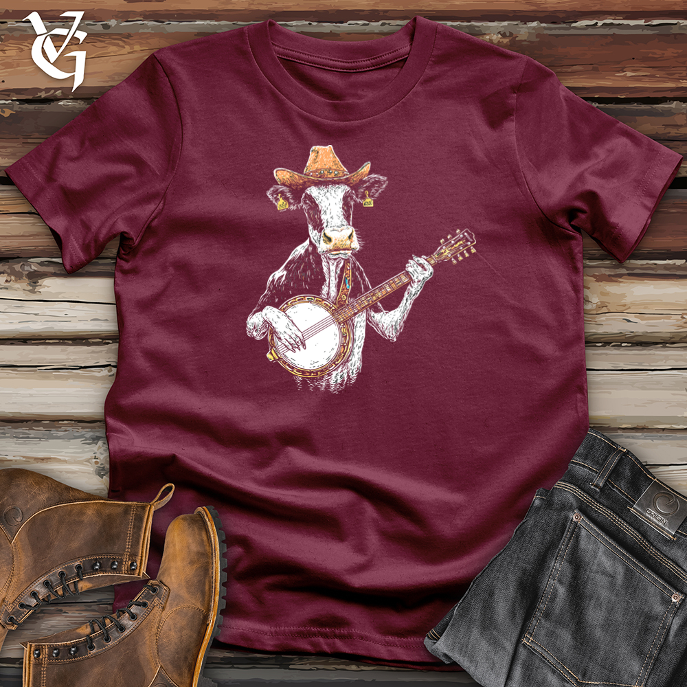 Cow Banjo Cowboy Softstyle Tee