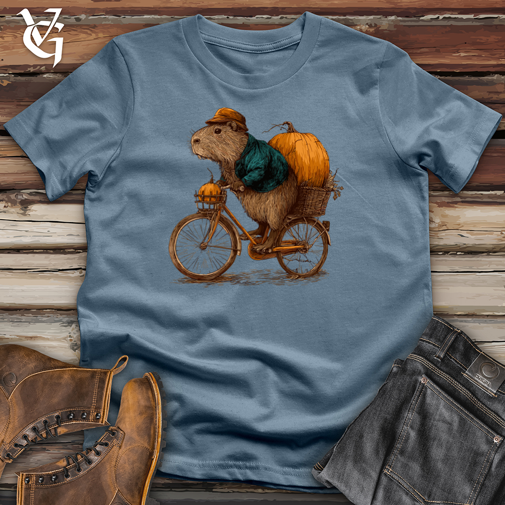 Capybara Pumpkin Biker Softstyle Tee